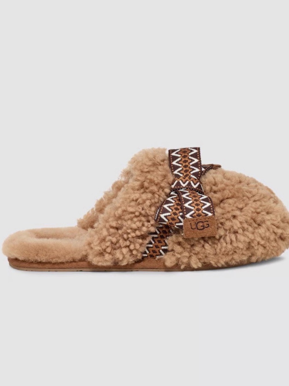 NEW UGG Maxi Curly Sister Slide Women’s 10 NWOT Platform Sheepskin Slippers Cozy